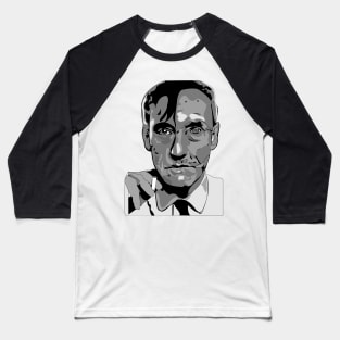 William S. Burroughs Portrait Baseball T-Shirt